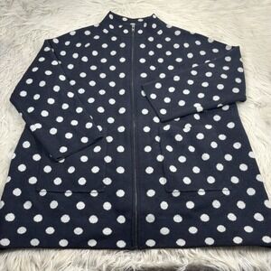 Field & Flower Women's 3X Polka Dot Heavy Weight Knit Jacket Coatigin Wool Twee